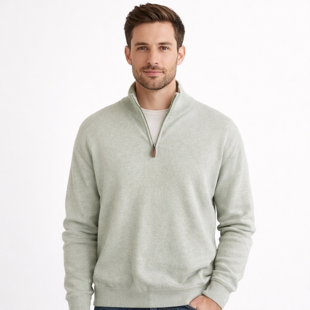 Jos. A Bank Signature Collection Quarter-Zip Sweater-Size L